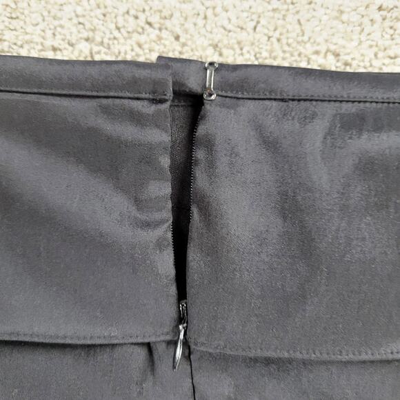 Cachet Womens Skirt Medium Black Ruffle Layered Pencil Straight Career Office - Picture 9 of 13